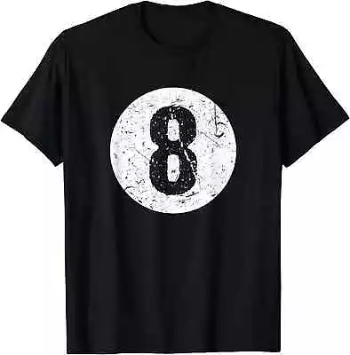 SALE! Vintage Faded 8 Ball Billiards Player Design Best Gift Cool T-Shirt S-5XL • $22.99
