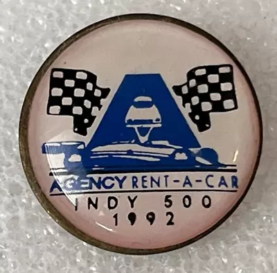 1992 Indy 500 Indianapolis Agency Rent-A-Car Racing Hat Lapel Pin • $9.99