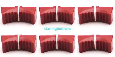 6pcs Slide Fader Knob Cap For YAMAHA MG166CX-USB MG206C Hole 4MM(Red) • $6.89