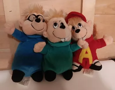 Alvin And The Chipmunks Vintage Beanie Plush Dolls Gemmy 1998  • $15