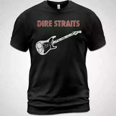 Cotton Unisex T-shirt Dire Straits Rock Music Shirt Mark Knopfler John Illsley • $6.99