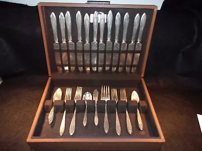 Vintage Oneida Community Plate 1917 Adam Flatware Set Service For 11 & Case • $32.95