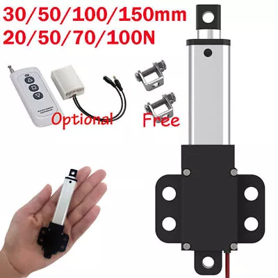 150N Stroke 30mm 50mm 100mm 150mm DC 12V Micro Mini Linear Actuator Fast Speed • $17.99