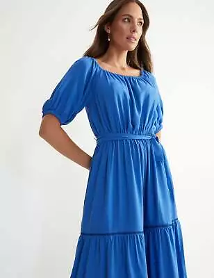 KATIES - Womens Dress -  Short Sleeve Printed Tiered Maxi Dress • $37.62