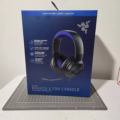 Razer Kraken X For Console Multi-Platform Wired Gaming Headset - Blue/Black • $30