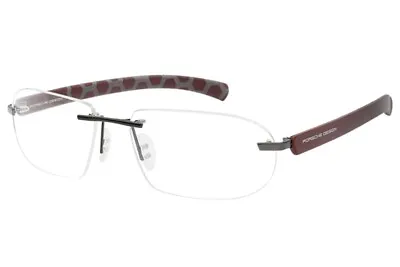 $109.95 • Buy Porsche Design Eyeglasses Optical Frame 8202 D Dark Red Rimless 58mm New 