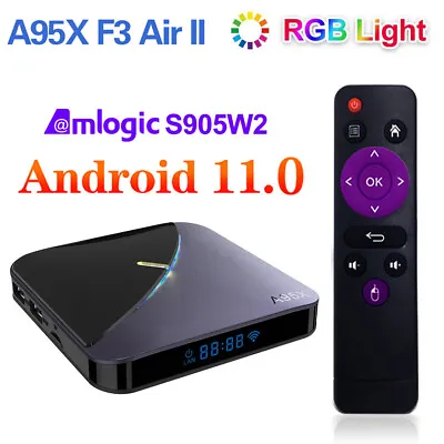 $52.99 • Buy A95X F3 Air II TV Box S905W2  Android 11.0 4GB+64GB 4K Dual WIFI BT Media Player