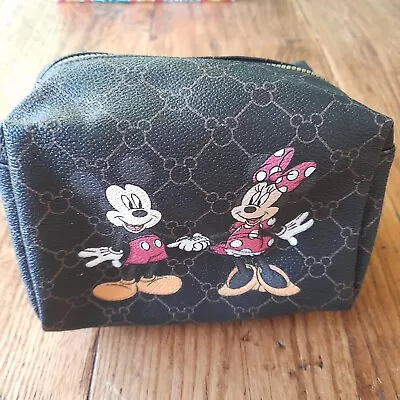 Disney Mickey & Minnie Mouse Canvas Make Up Case/Bag • £5.80