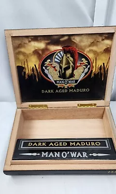 Man O' War Dark Aged Maduro 5x52 Empty Wooden Cigar Box • $15.95