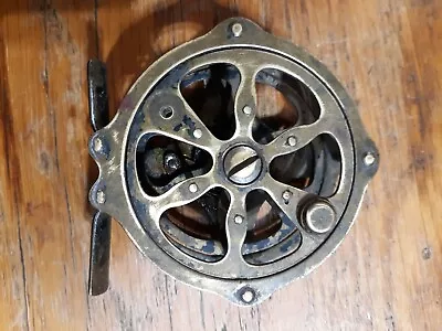 Vintage Antique Brass Skeleton Fly Fishing Reel USA Unbranded • $30