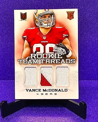 2013 Momentum Rookie Team Threads Vance McDonald Trio Patch Card SP/25 RC 49ers • $19.99