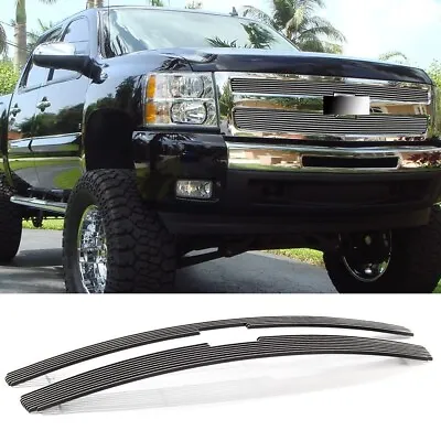Polished Front Billet Grille Fits 2007-2013 Chevy Silverado 1500 Upper Grill 08 • $78.99