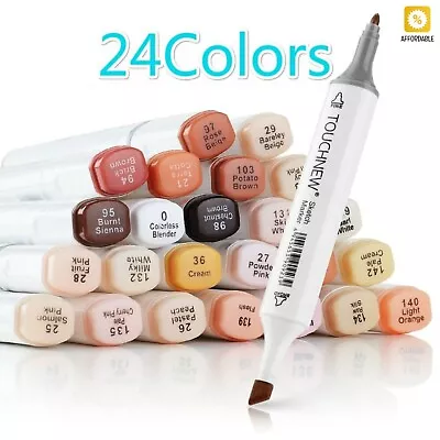 Artist Markers Pen Skin Tones Set Dual Headed Alcohol Based Manga Brush Coloring • $35.39