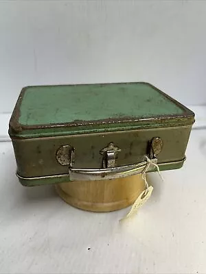 Vintage Green American Thermos Metal Lunchbox No Thermos • $15