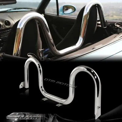 $97.99 • Buy Mirror Chrome Stainless Stabilize Support Roll Bar For 1990-2005 Mazda Miata MX5