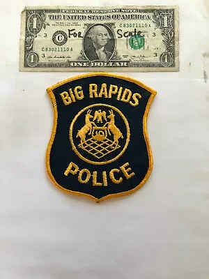 Big Rapids Michigan Police Patch Un-sewn Great Condition   • $13.75