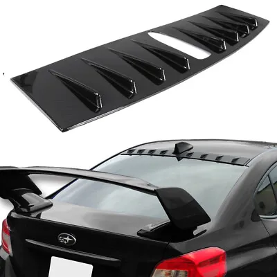 For 2015-2021 Subaru WRX Glossy Carbon Fiber Roof Spoiler Wing Vortex Generator • $39.99