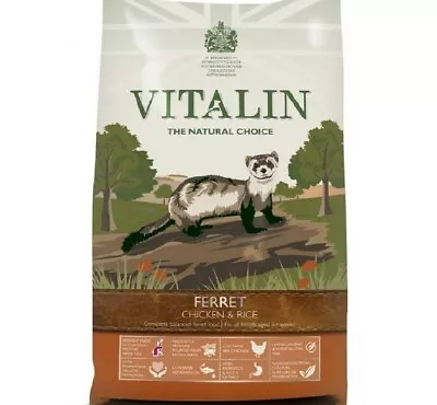 £22.99 • Buy VITALIN NATURAL FERRET - (2kg - 12kg) - Chicken Animal Food Bp Complete Pet Feed