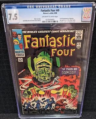 Fantastic Four #49 CGC VF- 7.5 2nd Silver Surfer 1st Full Galactus! Marvel 1966 • $1700