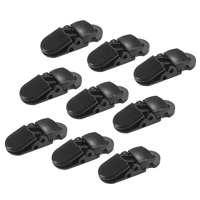 $7.67 • Buy 10 Pcs Tent Clips, Tarp Clamps Lock Grip For Awning Camping Canopy, Black