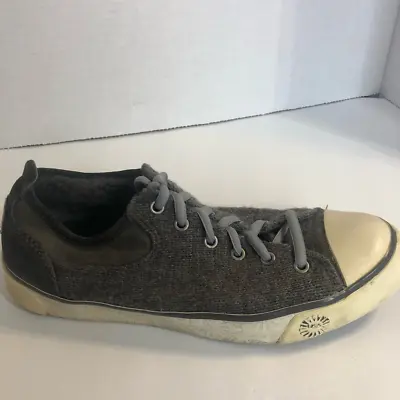 Ugg Australia Womens Evera Sneakers Shoes Gray Low Top Fabric Lace Up Cap Toe 7M • $16.86