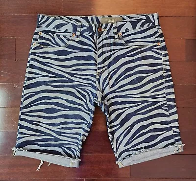 Urban Outfitters Standard Cloth Men's Zebra Denim Jean Skinny Shorts - 32 • $12.99