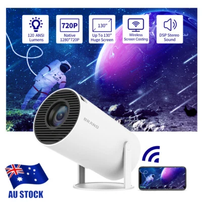 $136.22 • Buy AU HY300 Mini Portable LED Projector For Home Theater Android 11 Wifi Bluetooth