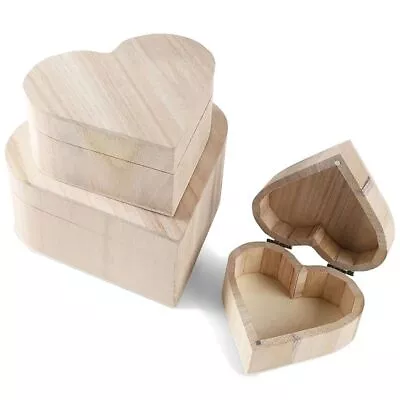 Handicrafts Decor Gifts Packing Storage Box Display Wooden Box  Wedding • $14.88