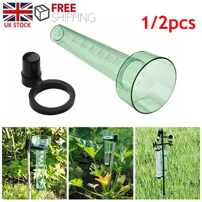 1/2pcs Water Rain Gauge Rainwater Rainfall Guages Garden Outdoor Rain Meter UK • £6.99