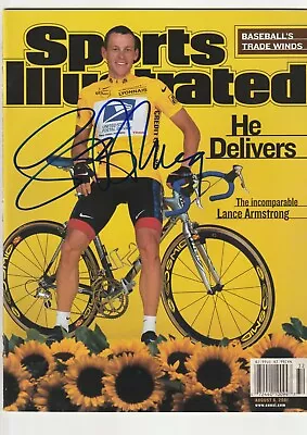 £145.34 • Buy LANCE ARMSTRONG Signed 8/6/01 SPORTS ILLUSTRATED (NO Label) W/ Schwartz COA