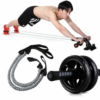 Auxiliary Rope Abdominal Wheel Roller Elasticity Pull Workout Slimming Equipment • $14.99