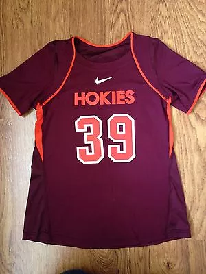 Nike Virginia Tech Hokies Womens Lacrosse #39 Stitched Maroon Game Worn Jersey • $10