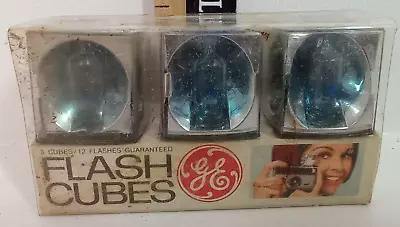 GE Blue Flashcubes ~ 3 Cubes = 12 Flashes Per Pkg Vintage • $14.98