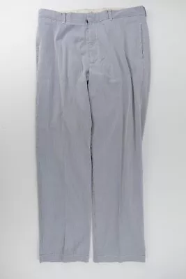 J. Crew Seersucker Chino Pants Mens Size 36 X 31.5 Blue White Stripe Trousers • $24.95