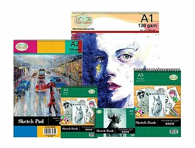 £11.80 • Buy Sketch Pads/Books White Cartridge Paper Sketching Drawing Doodling Art Assorted