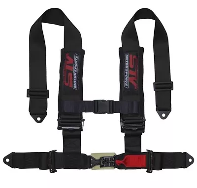 STV Motorsports Racing Black 4-Point 3 Inch Straps Universal Seat Belt Harness  • $84.99