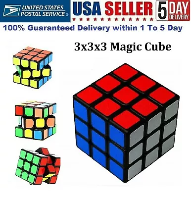 $9.98 • Buy Magic Cube Puzzle Toy Fast Smooth Speed Game Rubics Cubix 3x3x3  Kids Xmas Gift 