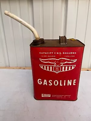 Vintage EAGLE No. 1002 Gasoline 2 Gallon Metal Gas Can USA • $15