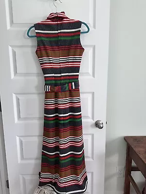 1970s Knit Party Dress Sleeveless Back Zip Slit That Accents Leg .. Very Groovy • $10