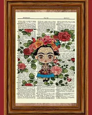 Frida Kahlo Vintage Dictionary Art Print Book Picture Poster  • $5.99