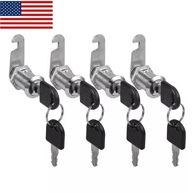 $15.19 • Buy 4 Set RV Tubular Cam Lock 8 Keyed Alike Camper Trailer Door Cabinet 20mm 7/8  US