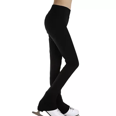 Ladies Girls Ice Skating Long Pants Figure Skating Warm Fleece Trousers XS • £22.48