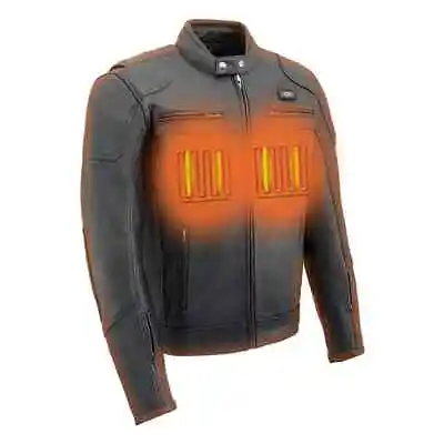 Milwaukee Leather Men's Motorcycle Vented Jacket With Heated Technology MLM1513 • $369.99