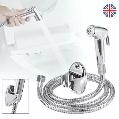 Toilet-Douche Bidet Handheld Shower Head Hose Valve Muslim Sanitary Shattaf Kit • £6.68