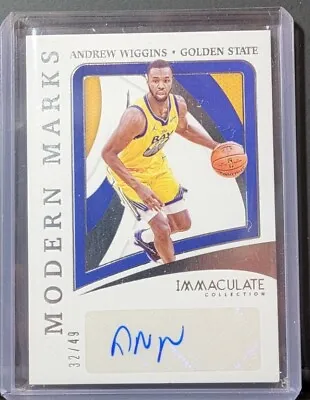 2020 Immaculate Modern Marks Andrew Wiggins Autograph #/49 Golden State • $90