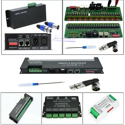 3/4/6/12/30CH- DMX512 RGB RGBW LED Controller Dmx Decoder Dimmer Driver • $12.28