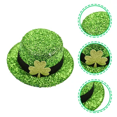 2 Pcs Mini Leprechaun Hat Patrick Hair Pins Greenery Decor • $6.48