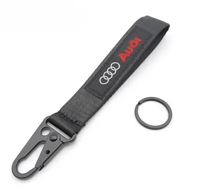 AUDI Black S Line Lanyard Keyring Chain ID Card Holder Phone Strap Luxury 20cm • $8.33