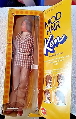 Barbie Vintage Mod Hair Ken Doll In Box 1972 Mattel No. 4224 • $299