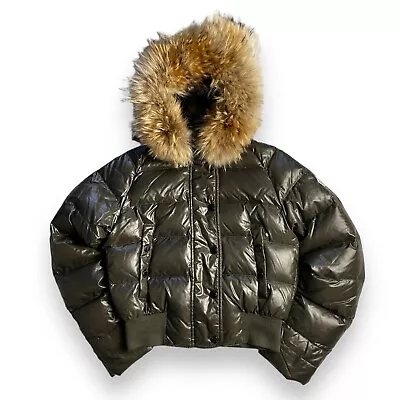 Moncler Alpin Women Green Bomber Down Jacket Size 0 XS-S • $299